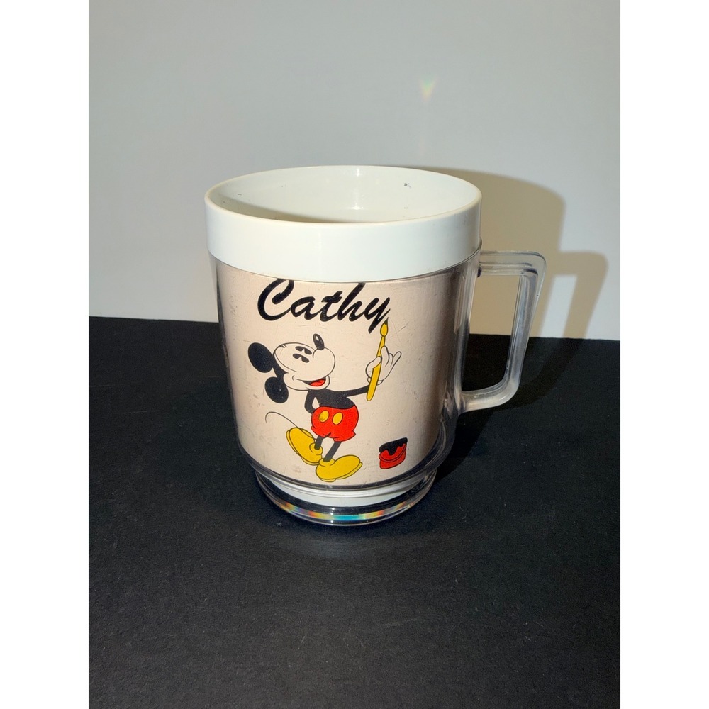 Vintage Eagle Disney Mickey Mouse Cathy Personalized Insulated Mug USA